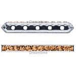 Dreamtime Crystal DC 77730 Rondelle Spacer Bars 5 Hole Smoked Topaz/Silver